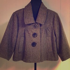Smart Tweed 3/4 Sleeve Short Jacket